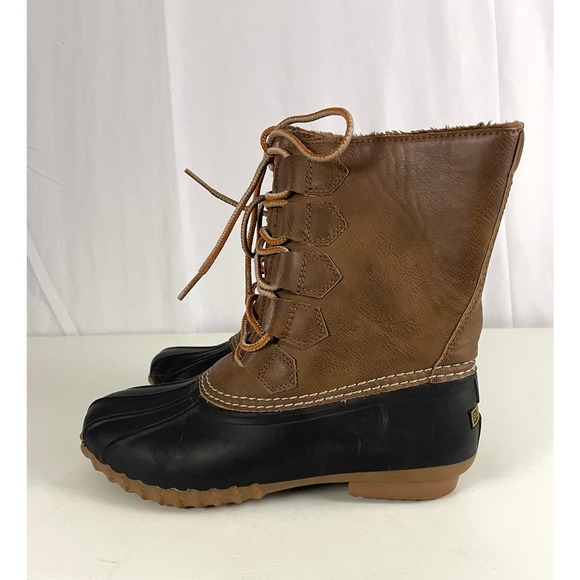 Esprit Willow Duck Boots Sz 6 Women's Brown Black Ankle - Picture 10 of 15